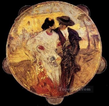  1899 Oil Painting - Couple andalou 1899 Cubist